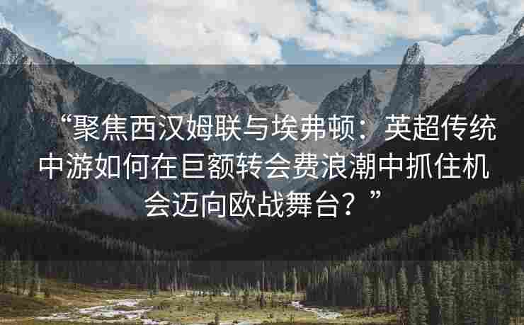 “聚焦西汉姆联与埃弗顿：英超传统中游如何在巨额转会费浪潮中抓住机会迈向欧战舞台？”